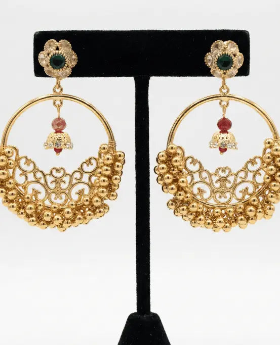 Royal Filigree Hoop Jhumka Earrings EleganceGlow